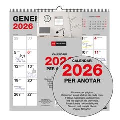 Calendari Miquelrius paret Escriure 30x30 2026 català Basic