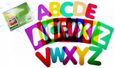 Plantillas translúcidas mayúsculas