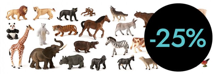 Animales salvajes y de granja 30 unidades