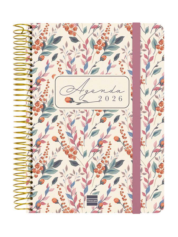 Agenda Finocam 16 mesos Cloe E10 setm/vista cat 2025-26 rosa