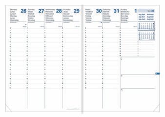 Agenda 16 meses Quo Vadis Touch A5 sem/vista mult. 2025-26 azul marino