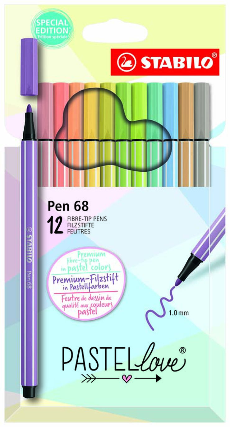 Rotuladores Stabilo Pen 68 Pastel Love 9+3