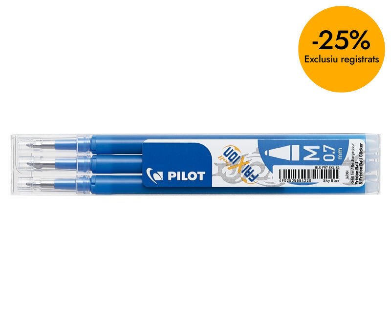 Recambio Bol&iacute;grafo Pilot Frixion azul 3u