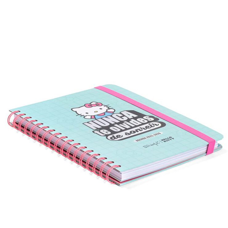 Agenda escolar Mr. Wonderful Hello Kitty setm/vista cas 2025-26 Nunca te olvides de sonreír