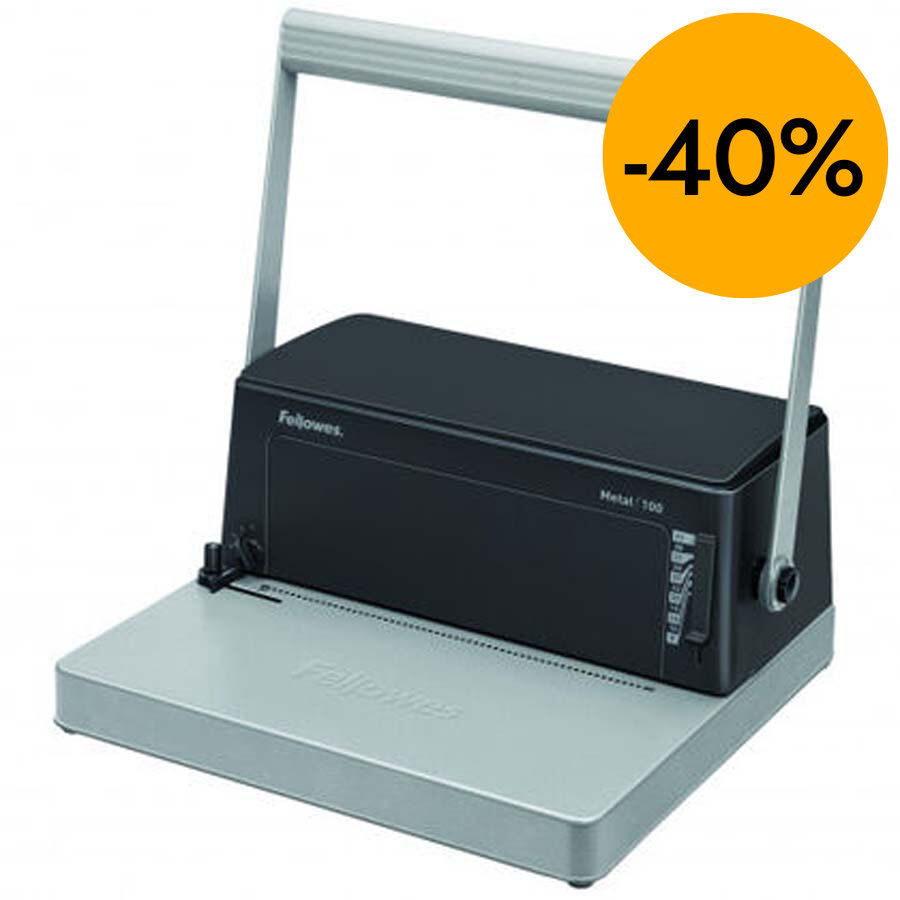 Encuadernadora espiral Fellowes Metal 100R