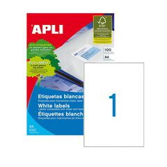 Etiqueta Inkjet A4 Apli 210x297mm 100 hojas