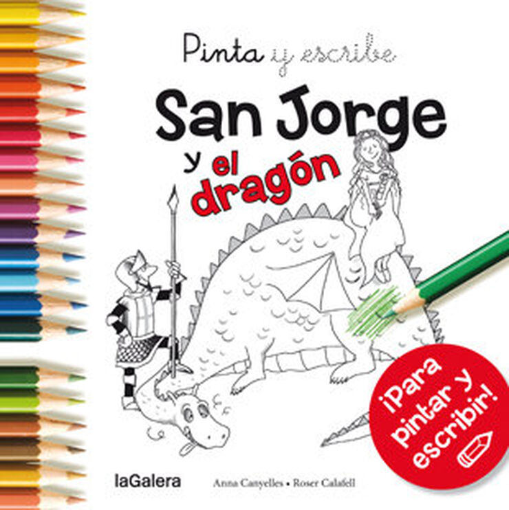 Pinta y escribe San Jorge y el drag&oacute;n