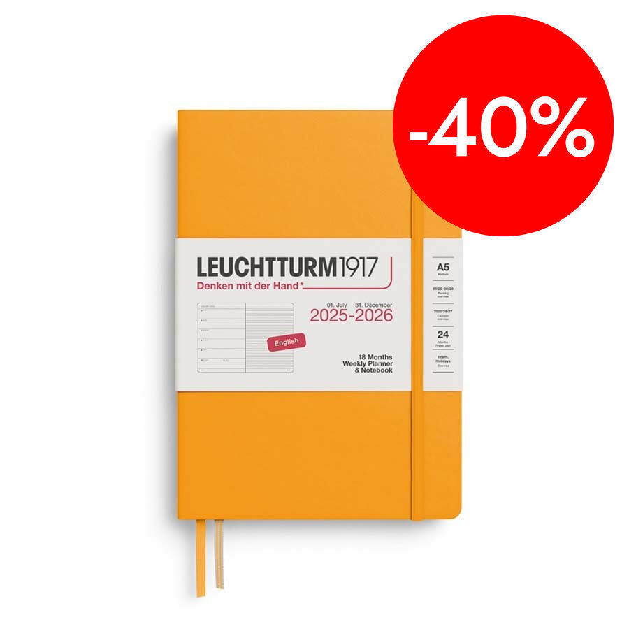 Agenda Planner 18 meses Leuchtturm A5 sem/vista 2026 Sun