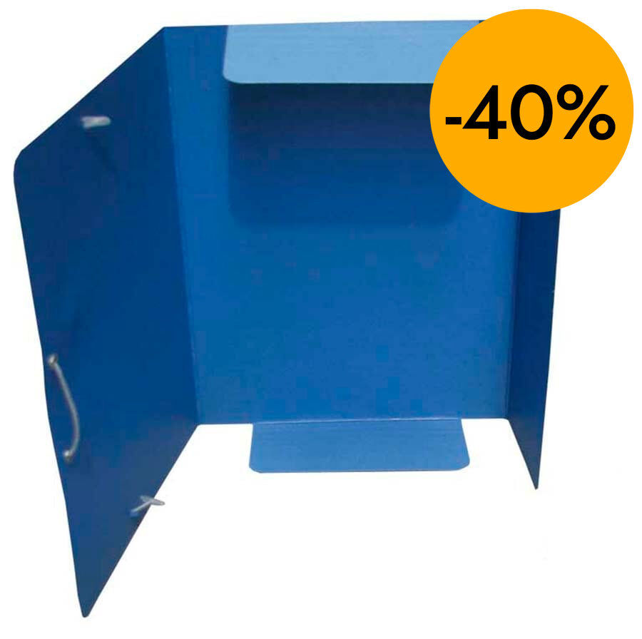 Carpeta gomas Folio solapas b&aacute;sica Fabrisa azul