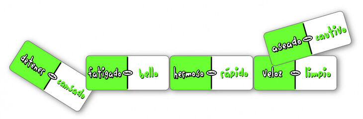 Dominó sinónimos