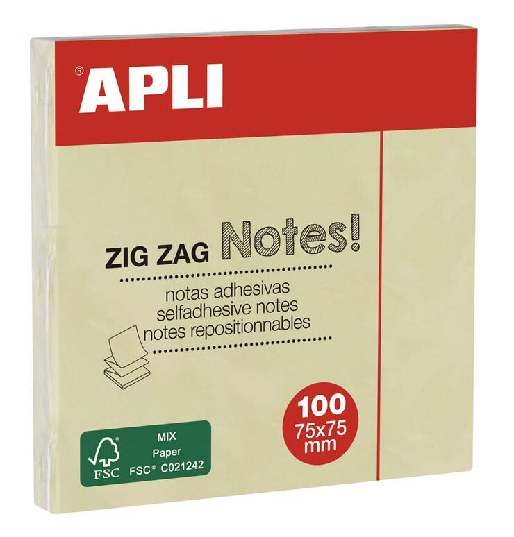 Notas adhesivas Apli'Z' 75 x 75mm