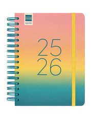 Agenda Finocam escolar Cosmo 1/4  día/pág cat 2025-26 iris
