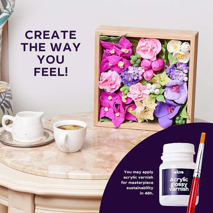 Marco madera DIY Oktoclay Flores Inspiration