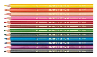 Llapis de colors Alpino Festival caixa escolar 144u
