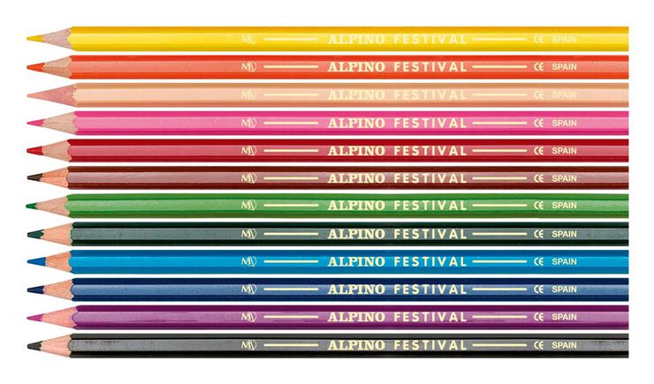 Llapis de colors Alpino Festival caixa escolar 144u