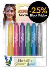 Maquillatge Alpino Face Stick colors metàl·lics 6u