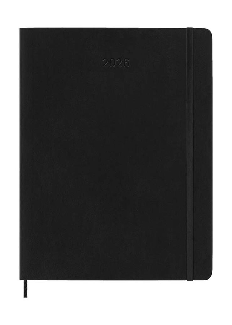 Agenda Moleskine 12 mesos setm/vista 2026 tapa tova XL negre