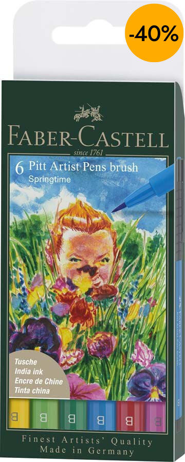 Pitt Artist Pen brush Springtime 6 colores