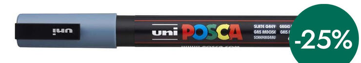 Rotulador Posca PC-3M 0,9-1,3mm gris pizarra