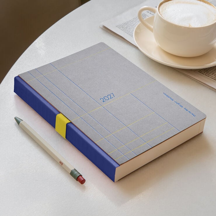 Agenda Miquelrius Plus Semana Vista Multiling&uuml;e 2027 Kraft Gris