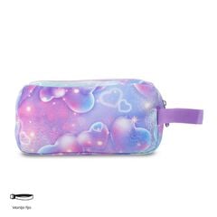 Estuche Totto 3 Cremalleras Corazones Lila