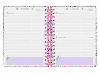 Agenda Escolar Moniquilla E10 | Dia per P&agrave;gina, Castell&agrave; (2026-2027) &ndash; Rosa