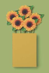 Punto de Libro Girasol pintado