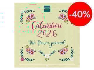 Calendario pared Finocam 30x30 Flower Journal 2026 catal&aacute;n
