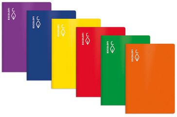 Llibreta grapada Escolofi foli 50 fulls Montessori pauta 3,5mm marge  verd