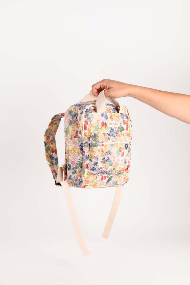 Mochila Petite Mafalda Flores pequeña 20x29cm
