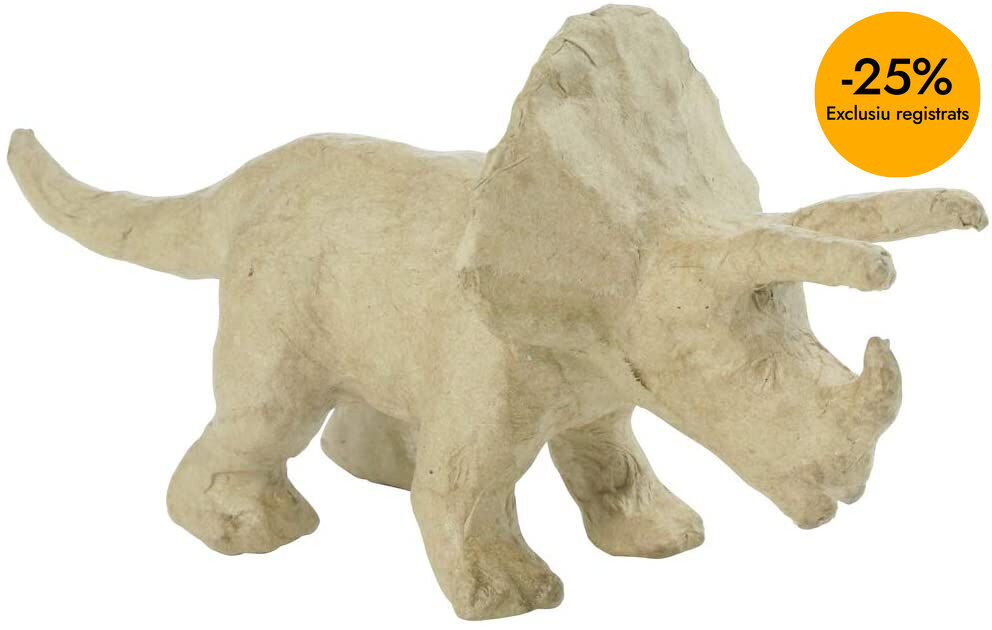 Figura papel mach&eacute; D&eacute;copatch Triceratops 16cm