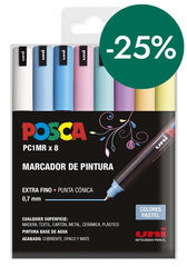 Rotuladores Posca PC-1MR 0,7mm Pastel 8 colores
