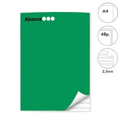 Libreta grapada Abacus A4 48 hojas pauta 2,5mm verde