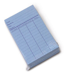 Fichas Biblioteca Préstamo (azul)75x125 100u