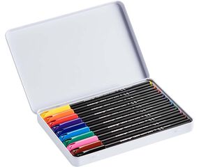 Retoladors Edding 1200 capsa de metall 10 colors