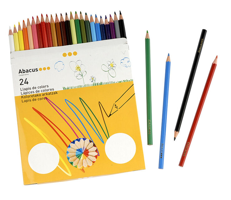 Estoig de llapis de colors Abacus 24 colors