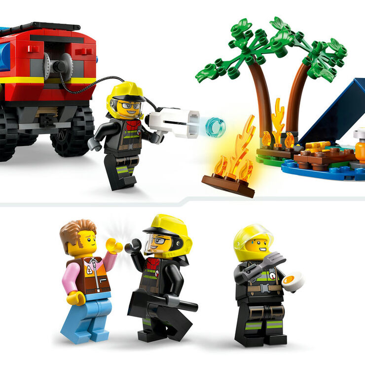 LEGO® City Camión de Bomberos 4x4 con Barco de Rescate 60412