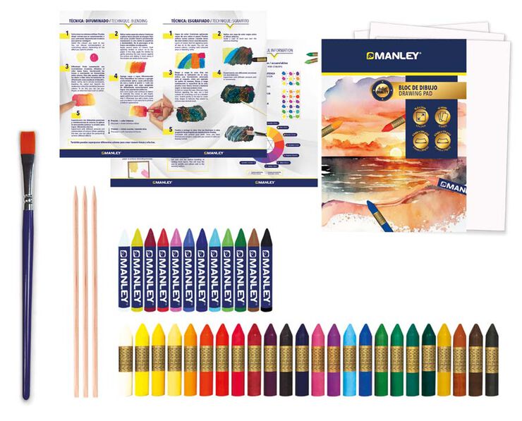 Set creativo ceras Manley 42 piezas