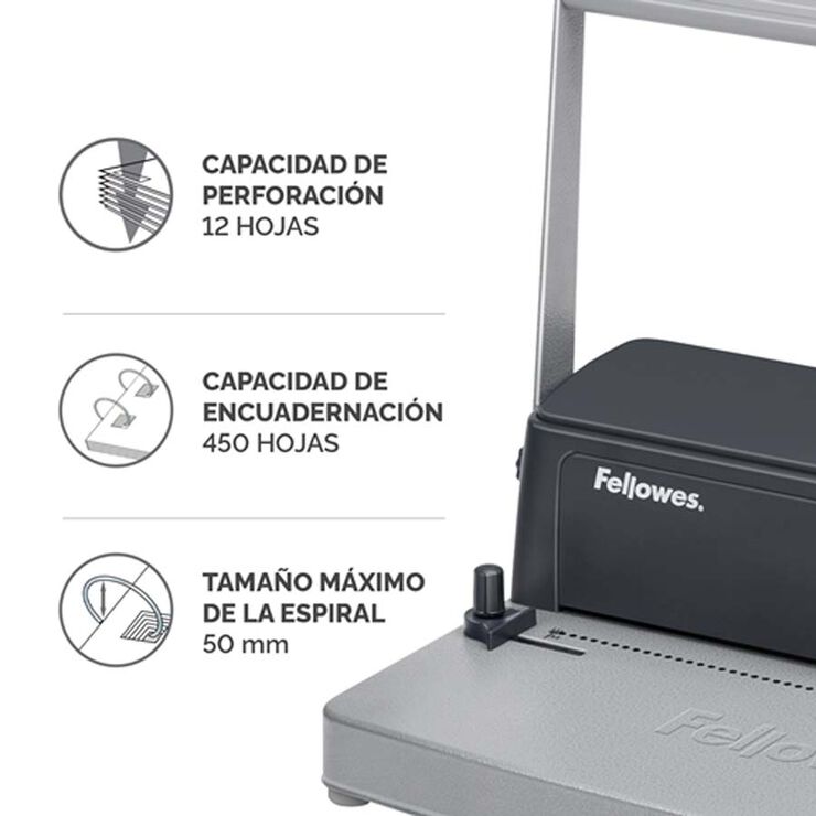 Màquina enquadernadora espiral Fellowes Metal 50R