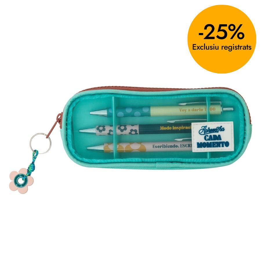 Estoig amb 3 bol&iacute;grafs Mr. Wonderful Aprovecha el momento