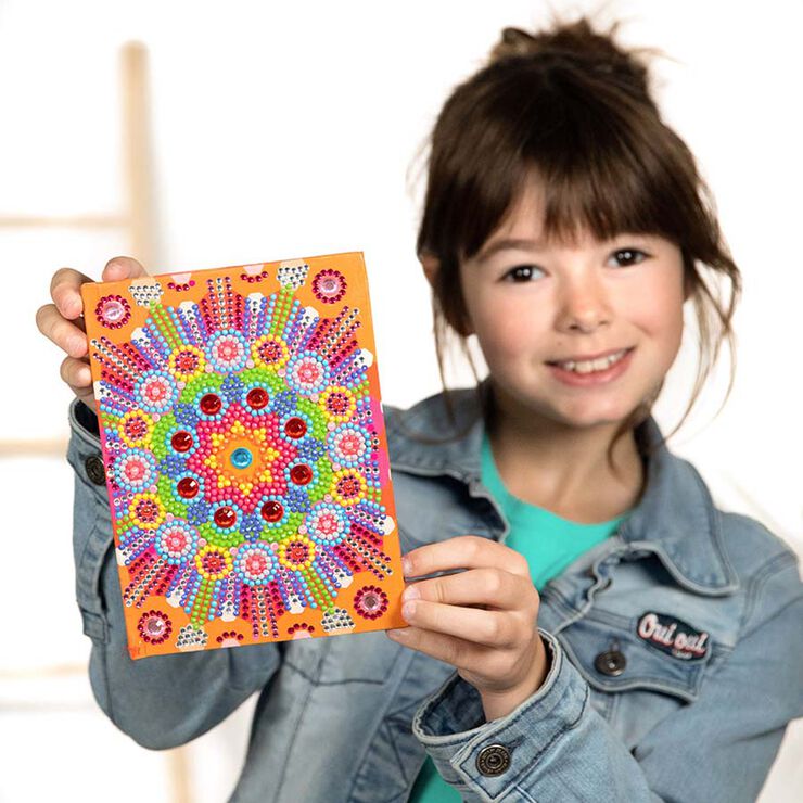 Libro decora con Diamantes Mandala Rosa