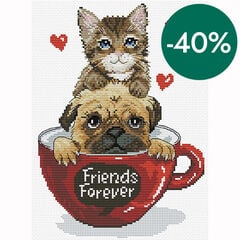 Kit Punto de cruz Ladybird Gato y Perro