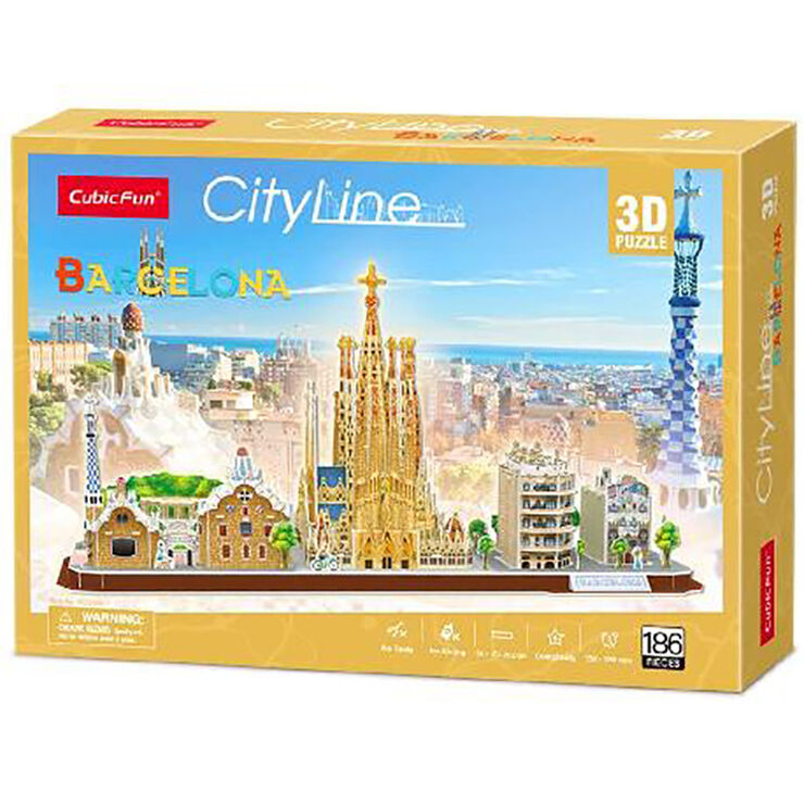 Puzle 3D 186 peces Cubic Fun City Line: Barcelona