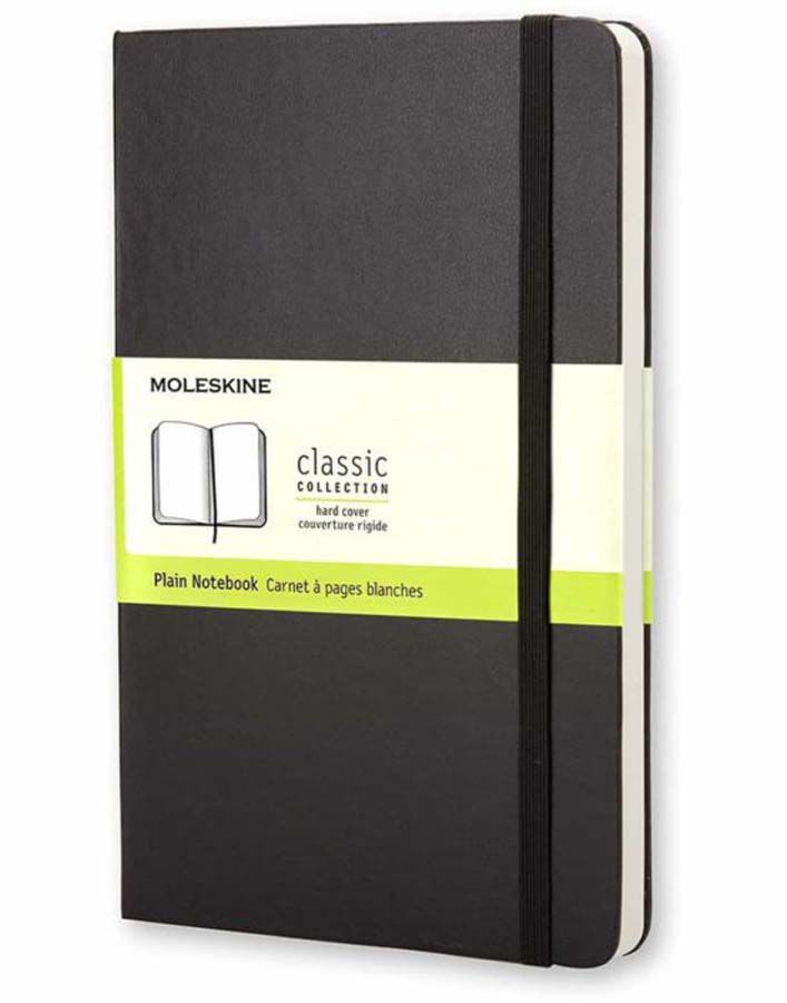 Libreta Moleskine L negro liso