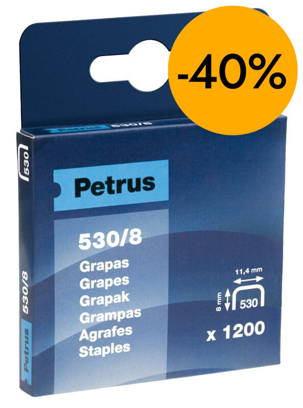 Grapas Petrus 530/8 para clavadora 1200u