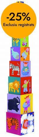 10 Cubos Apilables Divertidos Djeco