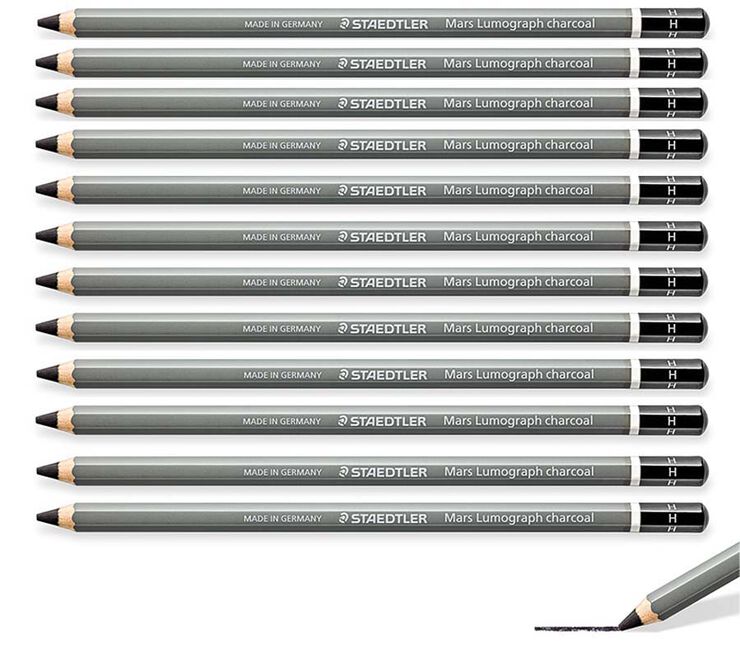 Lápices Graphite Mars Lumograph H 12u