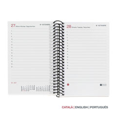 Agenda Miquelrius Espiral Caddy Dia P&agrave;gina Catal&agrave; 2027 City Negre