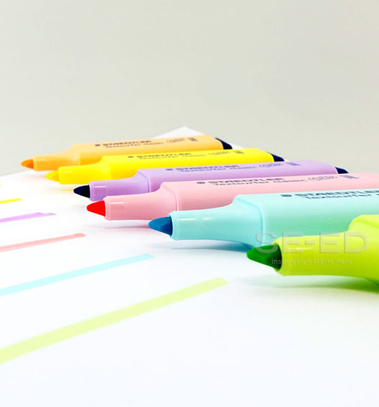 Set 6 Rotuladores Subrayadores Fluorescentes Staedtler –