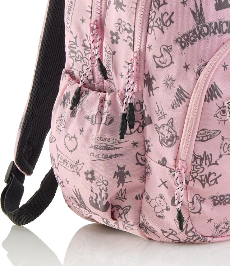 Mochila Triple MQR Oslo Not Boring Rosa